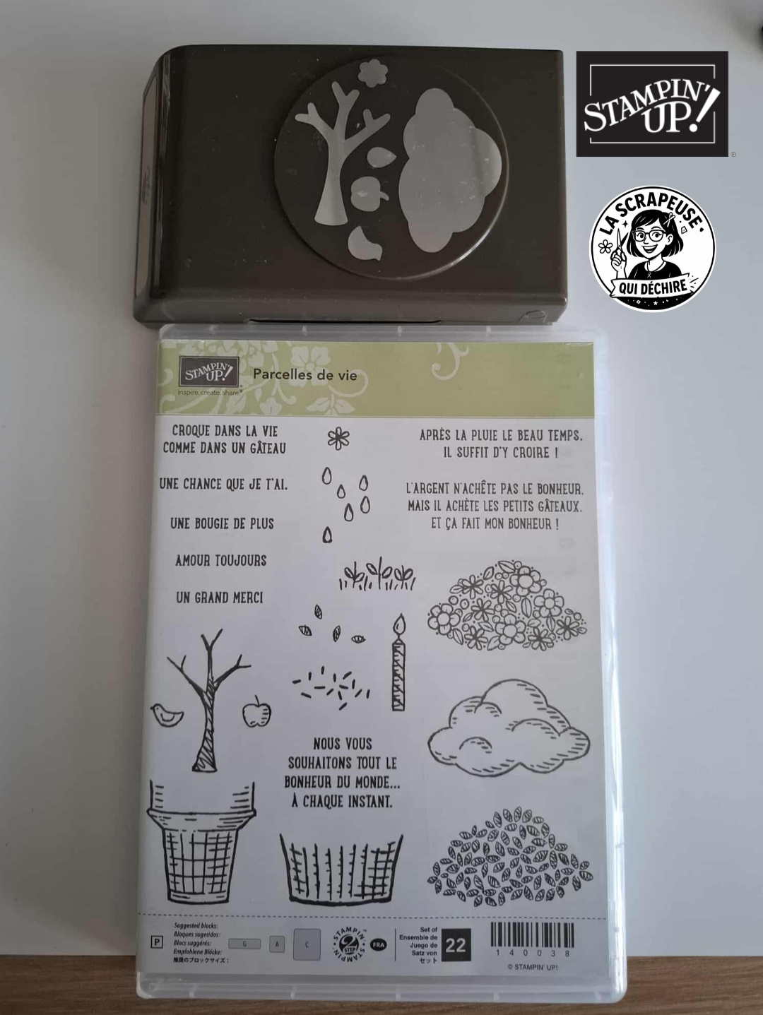 Lot de tampons et perforatrice - Stampin’Up Parcelles de vie Occasion