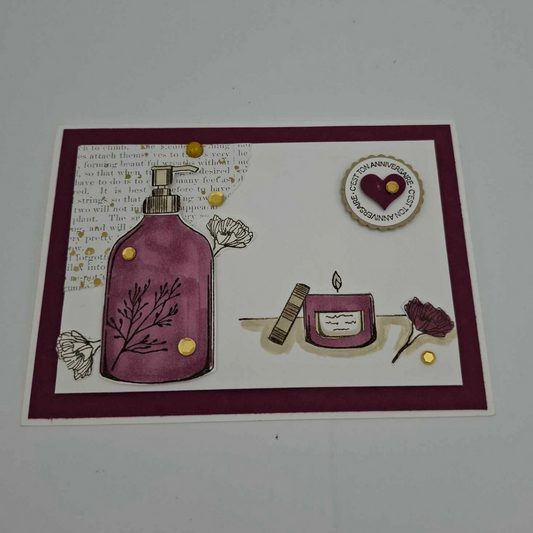 Carte Anniversaire pour bon cadeau - Prune