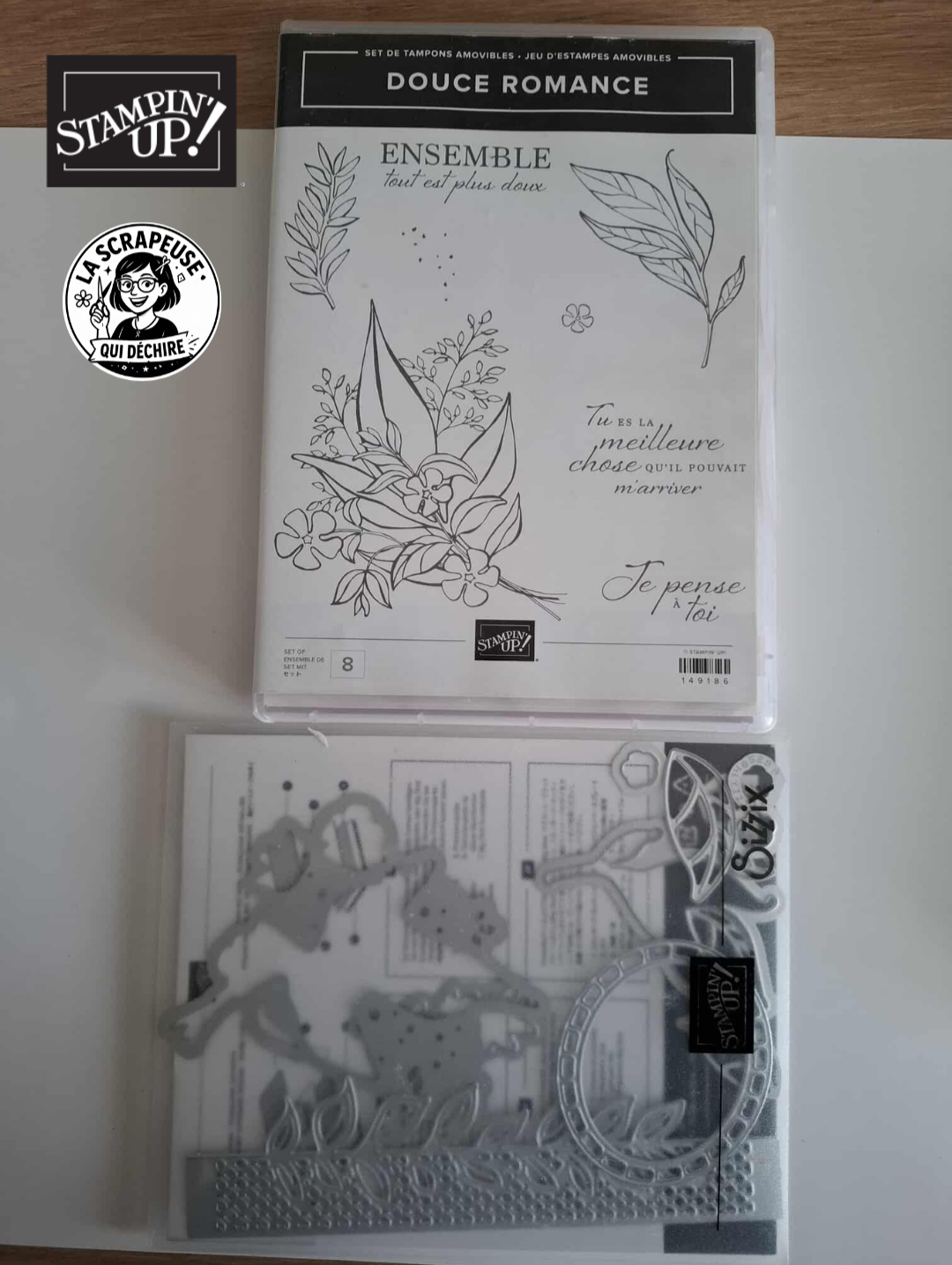 Lot Set de tampons et découpes accordés - Stampin’Up "Douce Romance" Occasion
