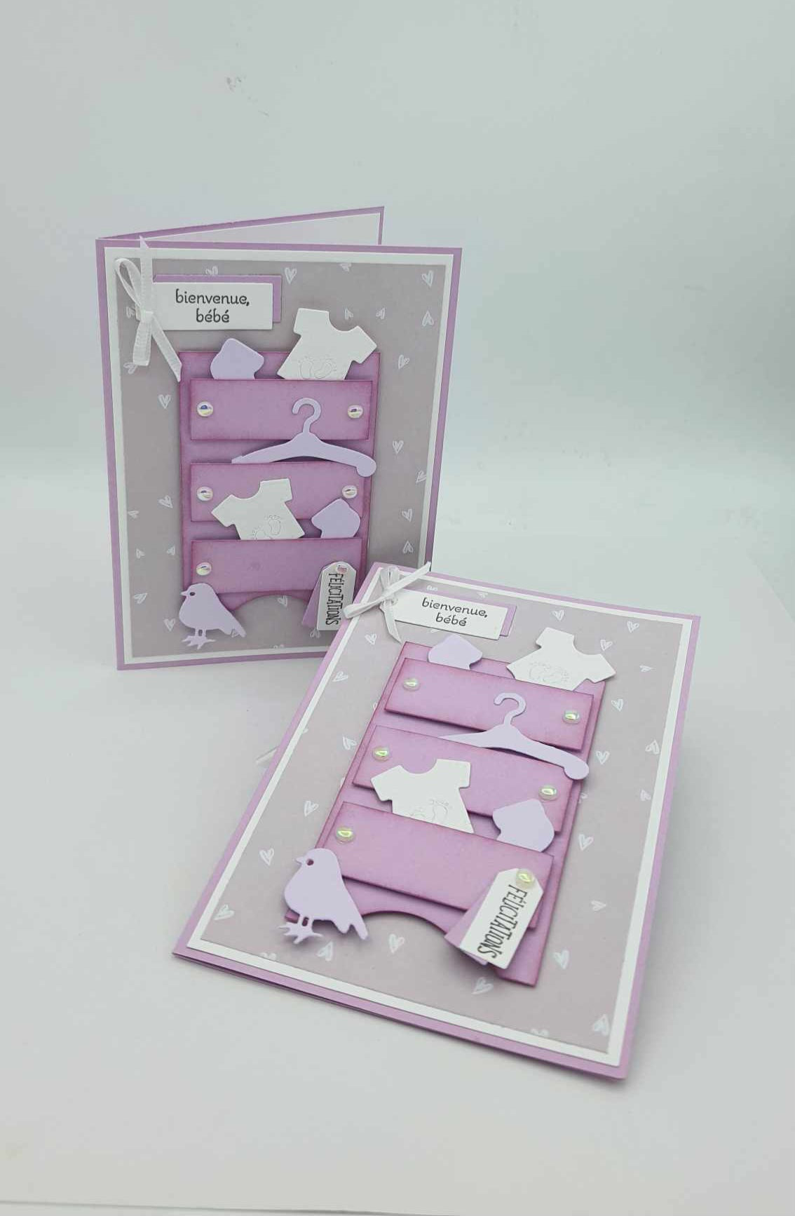 Carte Naissance rose : Bienvenue bébé Fille