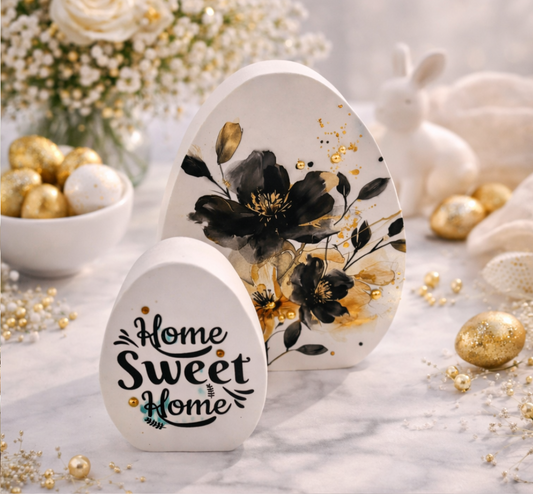 Duo Oeufs Noir Floral